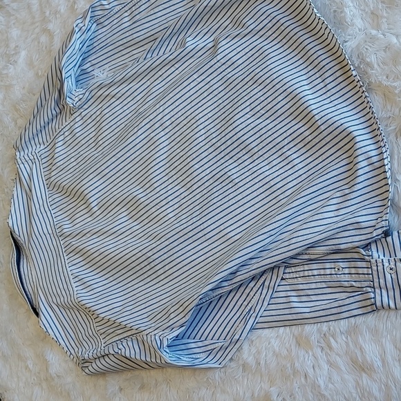 AMERICAN Eagle Outfitters button down long sleeved dress shirt, blue/white M - Picture 7 of 7
